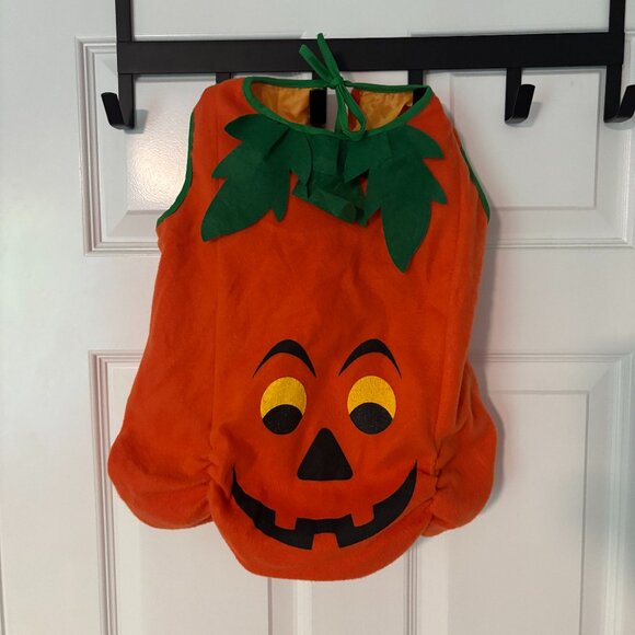 Pumpkin Jack-O’-Lantern Padded Costume Vest Orange/Green – Toddler Size - Picture 2 of 3